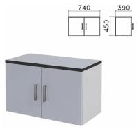 Шкаф-антресоль "Монолит", 740х390х450 мм, цвет серый, АМ01.11