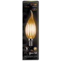 Светодиодная лампа Gauss LED Filament E14 11W 720lm 2700K свеча на ветру