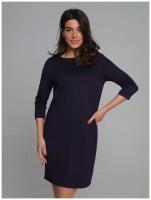 Платье PECHE MONNAIE, вискоза, повседневное, классическое, прямой силуэт, мини, размер 3XL, фиолетовый