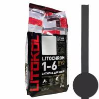 Затирка для плитки Litokol Litochrom 1-6 EVO LE.145 чёрный уголь 2 кг