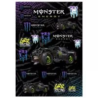 JMC ACCESSORIES Наклейки Monster Energy purp A3 винил #4