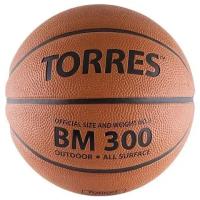 Мяч баскетбольный тренировочный TORRES BM300 размер:7, цвет: оранжевый; черный