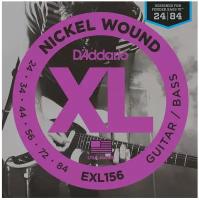 EXL156 Nickel Wound Fender Bass VI Комплект струн для эл. гитары/6-стр. бас-гитары, 24-84, D'Addario