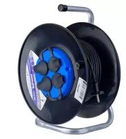 Удлинитель на катушке без заземления Perfeo RuPower 4 Sockets 30m Black PF_C3367