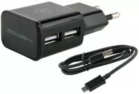 Сетевое зарядное устройство Red Line NT-2A Black + MicroUSB Cable (УТ000013638)