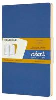 Блокнот Moleskine VOLANT Large 130х210мм 96стр. линейка мягкая обложка синий/желтый янтарный (2шт)