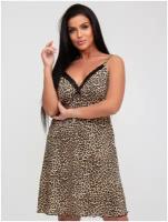 Женская ночная сорочка Modellini 601/8, принт леопард, размер 52