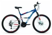 Горный велосипед ALTAIR MTB FS 26 2.0 disc 2020-2021, синий/красный