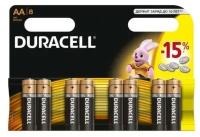 Батарейки Duracell MN1500 LR6 AA 8 шт