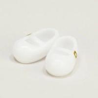 Туфли белые с магнитом для кукол Обитсу 11 см (Obitsu Rounded Shoes with Magnet White)