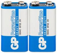 Батарейка солевая Krona 9V 6F22 (6R61) GP "Power Plus", 2 шт