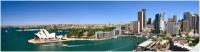 Фотообои Уютная стена "Панорама гавани Сиднея" 1070х270 см Виниловые Бесшовные (единым полотном)