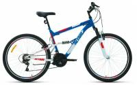 Велосипед горный двухподвес ALTAIR MTB FS 26 1.0 26" 18" синий/красный RBKT1F16E009 2021 г