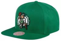 Бейсболка MITCHELL NESS арт. HHSS3256-BCEYYPPPGREN Boston Celtics NBA (зеленый), размер ONE