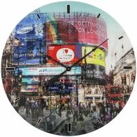 Часы настенные Piccadilly Circus, KARE Design, коллекция "Площадь Пикадилли", Полипропилен, Стекло, Мультиколор