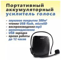 Портативный усилитель голоса аккумуляторный (USB зарядка, чтение USB flash, mp3) Zoweetek