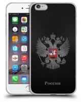 Дизайнерский силиконовый чехол для Iphone 6 Plus/6s Plus Флаг и герб России