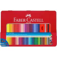 Цветные карандаши Faber Castell Набор цвет. карандашей Faber-Castell Grip 2001, 48цв. (+кисть, точилка, чернограф. карандаш, метал.коробка)