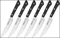 Набор ножей стейковых Samura HARAKIRI" SHR-0260B/K 12,5см, черная рукоять, 6 штук