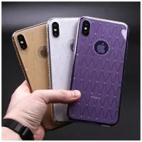 Силиконовый чехол со стразами для iPhone XS Max, 010686 Черный