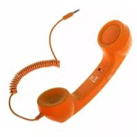 Телефонная ретро трубка для смартфона оранжевая