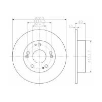 Тормозной диск Hella 8DD 355 118-731 для Honda Accord VII