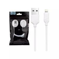 USB кабель HOCO Easy Lightning 8- pin, пропускная способность 2,4 А длина кабеля 1м, белый GL-3012