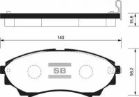 Колодки тормозные передние Sangsin Brake SP1479