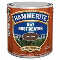 Грунтовка антикоррозийная Hammerite Rust Beater № 1, 2.5 кг, 2.5 л, коричневый