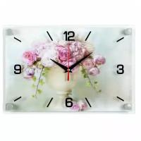 Часы настенные, серия: Цветы, "Розы в вазе" 10112621