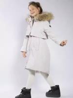 Пальто зимнее для девочек ORSO BIANCO Скалли УТ300 гр. размер 152 бежевый