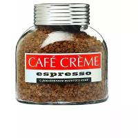 Кофе растворимый Cafe Creme Espresso сублимированный с добавлением жареного молотого кофе, стеклянная банка, 100 г