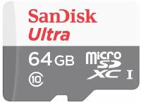 SanDisk Карта памяти 64ГБ SanDisk Ultra SDSQUNR-064G-GN3MN microSD XC UHS-I