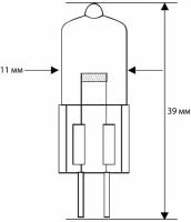 Лампа галогенная JD 35Вт капсула G6.35 3000К 240В Camelion 5203