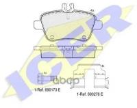 Колодки тормозные дисковые зад Icer 182039