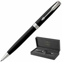 Ручка шариковая PARKER "Sonnet Core Matt Black CT", черный матовый лак, палладий, черная, 1931524