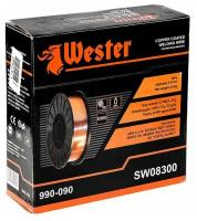 WESTER Проволока сварочная 1.0мм, 5кг SW 08300 WESTER, 990-018, омедненная