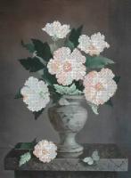 Канва с рисунком для вышивки бисером чаривна мить Белые цветы в вазе, 22*28см, 1шт