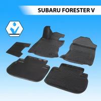 Коврики Салона Subaru Forester Черный Полиуретан Rival 15401003 Rival арт. 15401003
