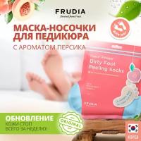 Frudia Маска-носочки для педикюра с ароматом персика, 40 г, Frudia