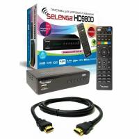 Комплект Цифровая DVB-T2 приставка Selenga HD980D (DVB-T2+DVB-C, LAN, IPTV) + Кабель HDMI 1.5 м медный