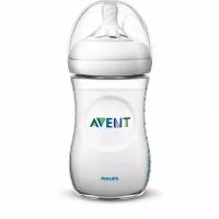 Philips AVENT Бутылочка для кормления Natural SCF033/17, 260 мл, с 1 месяцев