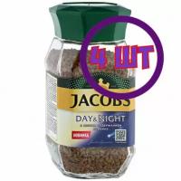 Кофе растворимый Jacobs Day&Night без кофеина сублимированный, ст/б, 95 г (комплект 4 шт.) 1770640