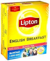Черный чай Lipton English Breakfast, 100 шт