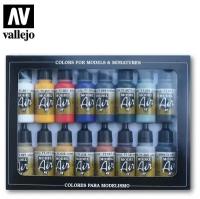 Набор акриловых красок Vallejo серии Model Air - Basic Colors 71178 (16 красок по 17 мл)