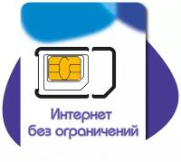 SIM карта мобильный интернет для модема, телевизора, планшета, телефона и роутера безлимитный по всей России simкарта симка сим