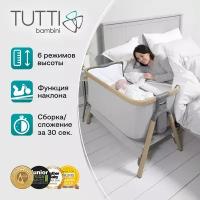 Колыбель Tutti Bambini CoZee Oak and Silver 211205/3596 с колесами