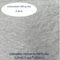 Стекломат 300 гр/м2, 1,25 м2 (1 м.п.*1,25 м.п.)