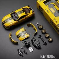 Металлическая машинка Ford Mustang GT YELLOW 2018 модель 1/42