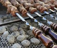 Набор шампуров с деревянной ручкой из 16 штук 50 см. Шампуры с деревянной ручкой. Шампуры из нержавеющей стали
